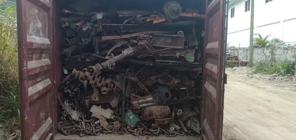 Surya Scrap metal in container